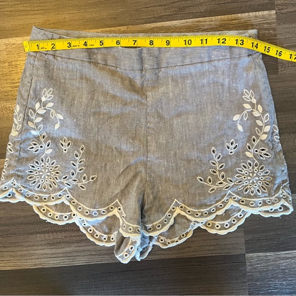 Free People Women's Gray Life's Too Short Eyelet Shorts Size 4 - Picture 8 of 11